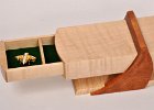 Cantilevered Jewelry Box - Open  The drawer slides open from either end with a gentle push.